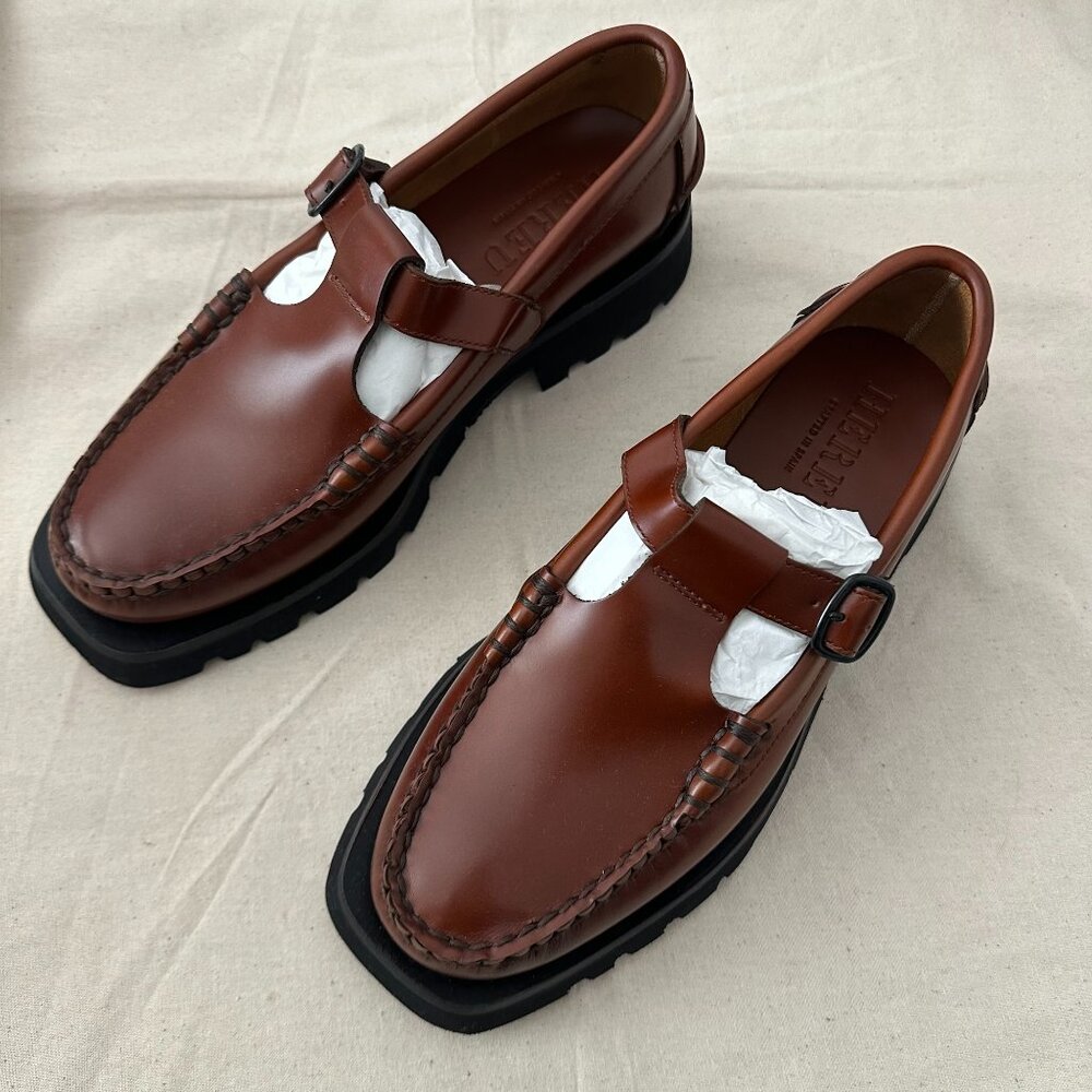 Brown Leather Buckle Loafers - Women Flats & Loafers